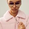 Cashmere Northstar Strikkegenser Puffer – Frosted Pink