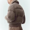 Cashmere Northstar-strikkegenserjakke – Alpine Cocoa Heather