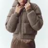 Cashmere Northstar-strikkegenserjakke – Alpine Cocoa Heather