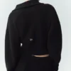 Cashmere Radiate-jakke – svart