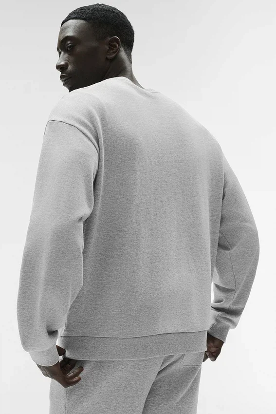 Chill genser med rund hals – Athletic Heather Grey