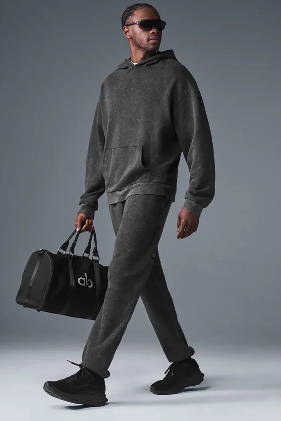 Chill Vintage Wash-joggebukser – svart vask