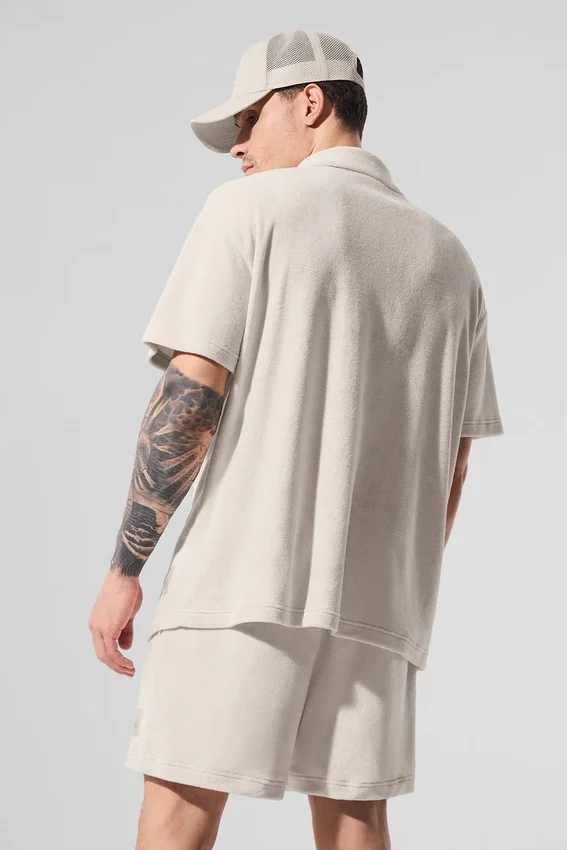 Coastal Terry Button up – Bone