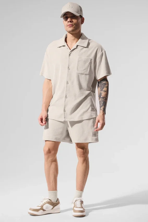 Coastal Terry Button up – Bone