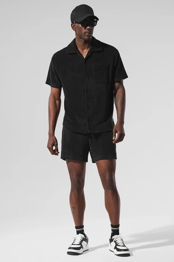Coastal Terry Button up – Svart