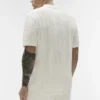 Coastline Knit kortærmet polo – elfenben