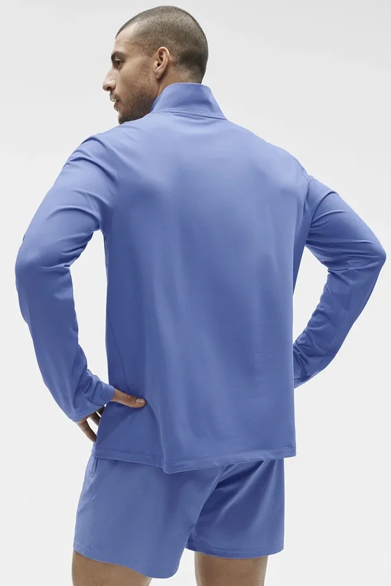 Conquer 1/4 glidelås Reform langermet – Provence Blue