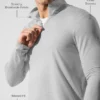 Conquer 1/4 Zip Reform langermet - Athletic Heather Grey