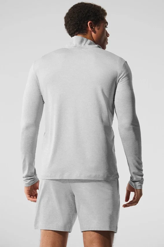 Conquer 1/4 Zip Reform langermet - Athletic Heather Grey