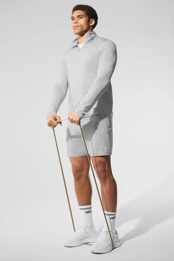 Conquer 1/4 Zip Reform langermet - Athletic Heather Grey