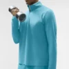 Conquer 1/4 Zip Reform langermet – Blue Breeze