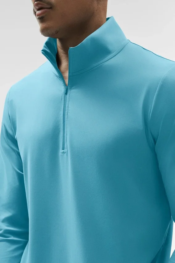 Conquer 1/4 Zip Reform langermet – Blue Breeze