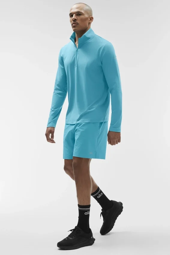 Conquer 1/4 Zip Reform langermet – Blue Breeze