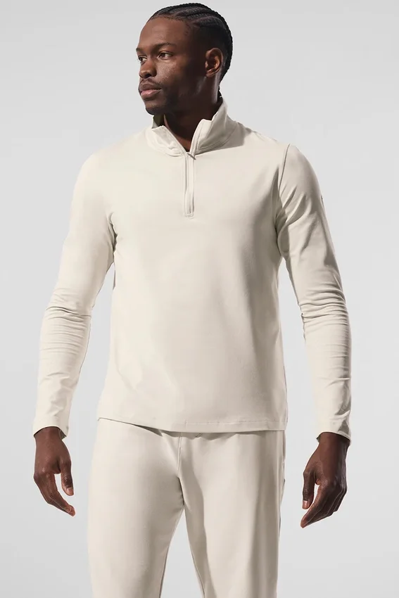 Conquer 1/4 Zip Reform langermet – Bone