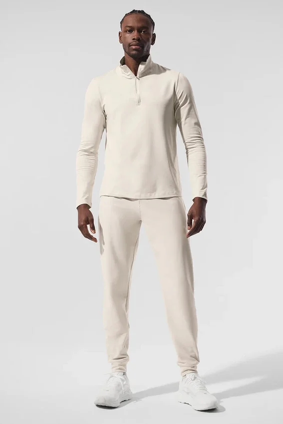 Conquer 1/4 Zip Reform langermet – Bone