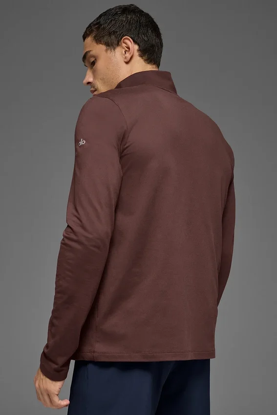Conquer 1/4 Zip Reform langermet – Brownstone