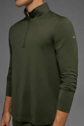 Conquer 1/4 Zip Reform langermet – Green Olive