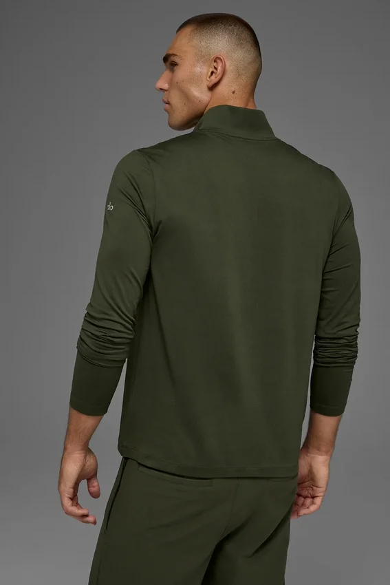 Conquer 1/4 Zip Reform langermet – Green Olive
