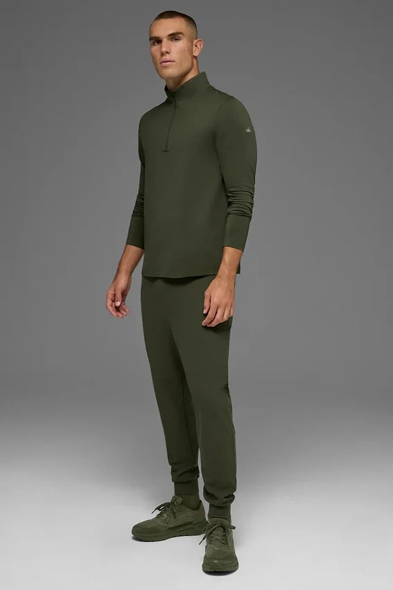 Conquer 1/4 Zip Reform langermet – Green Olive