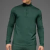 Conquer 1/4 Zip Reform langermet – kløvergrønn