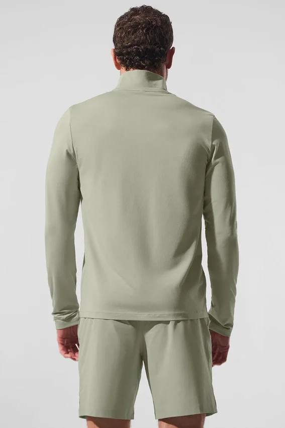 Conquer 1/4 Zip Reform langermet – Limestone