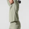 Conquer 1/4 Zip Reform langermet – Limestone