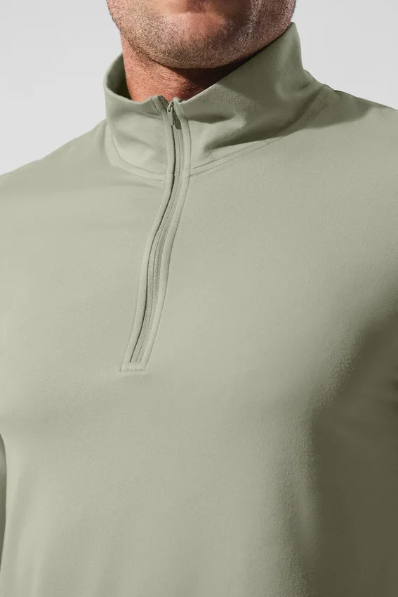 Conquer 1/4 Zip Reform langermet – Limestone