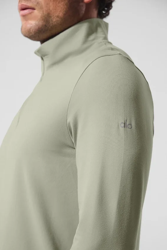 Conquer 1/4 Zip Reform langermet – Limestone