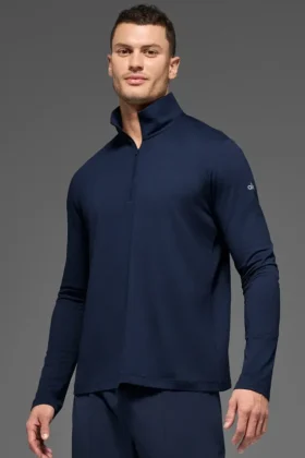 Conquer 1/4 Zip Reform langermet – Navy