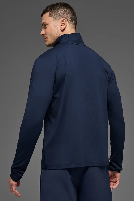 Conquer 1/4 Zip Reform langermet – Navy