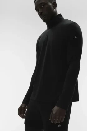 Conquer 1/4 Zip Reform langermet – svart