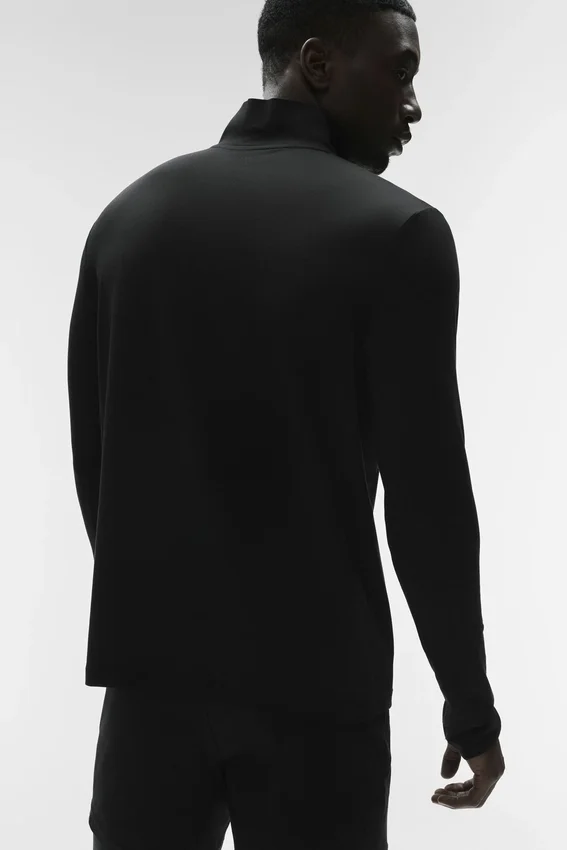 Conquer 1/4 Zip Reform langermet – svart