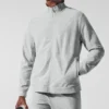 Conquer Max Mock Neck Full Zip – Athletic Heather Grey