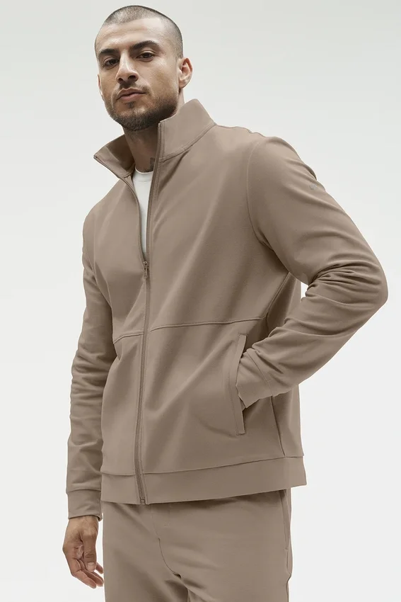 Conquer Max Mock Neck Full Zip – Gravel