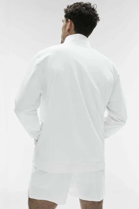 Conquer Max Mock Neck Full Zip – hvit