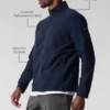 Conquer Max Mock Neck Full Zip – Navy