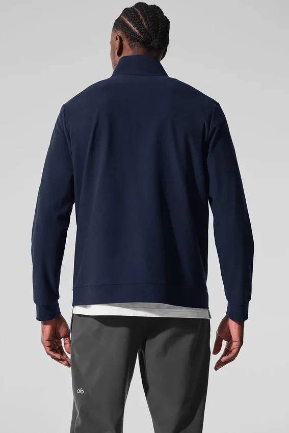 Conquer Max Mock Neck Full Zip – Navy