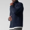 Conquer Max Mock Neck Full Zip – Navy