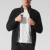 Conquer Max Mock Neck Full Zip – svart