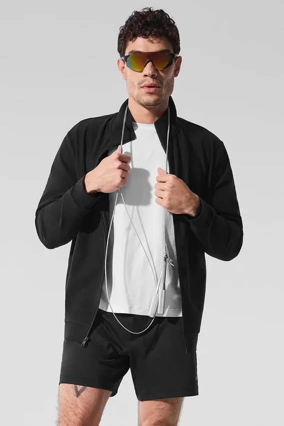 Conquer Max Mock Neck Full Zip – svart