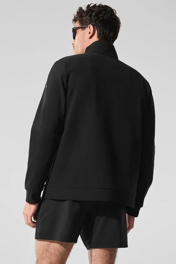 Conquer Max Mock Neck Full Zip – svart
