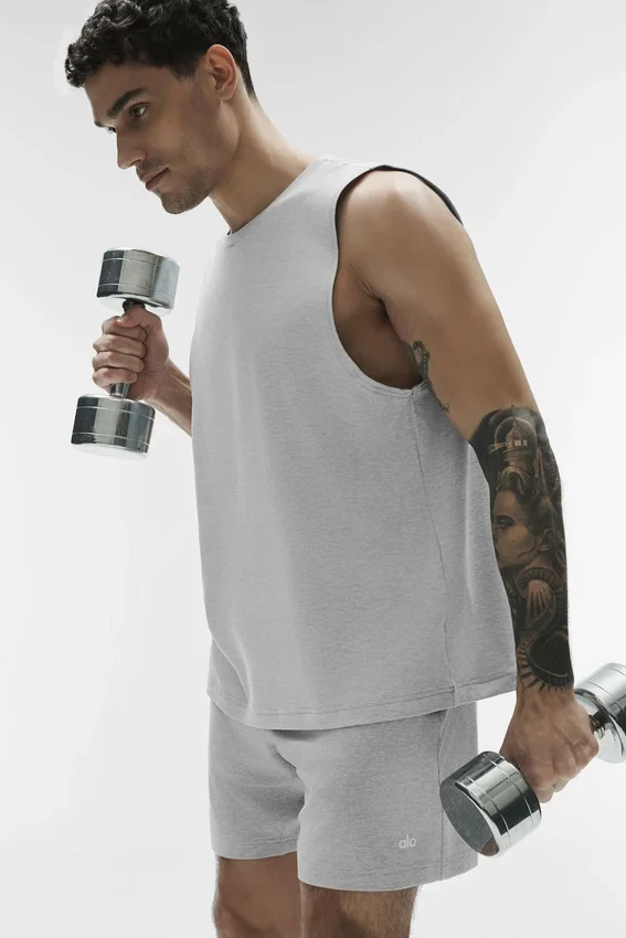 Conquer Muscle Tank – Athletic Heather Grey