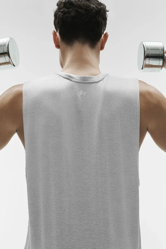 Conquer Muscle Tank – Athletic Heather Grey