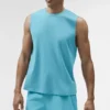 Conquer Muscle Tank – Blue Breeze