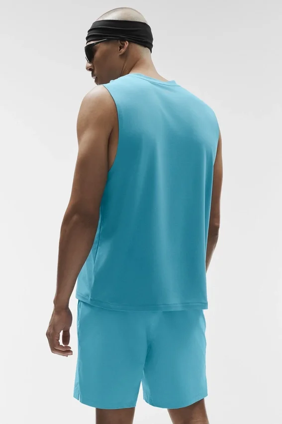 Conquer Muscle Tank – Blue Breeze