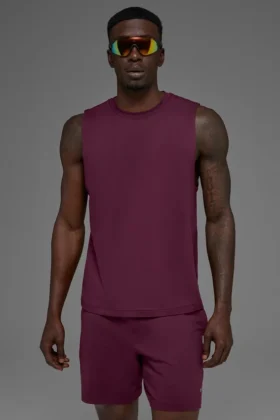 Conquer Muscle Tank – Burgundy