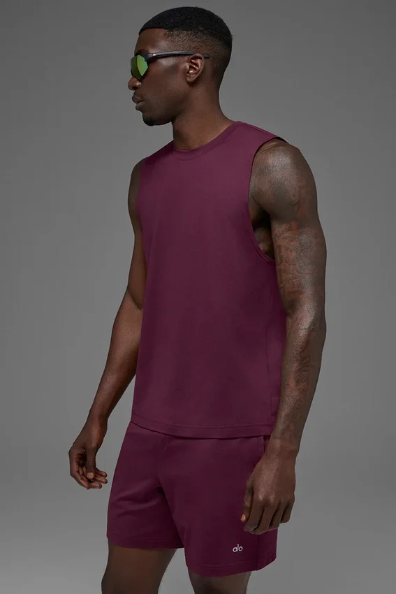 Conquer Muscle Tank – Burgundy