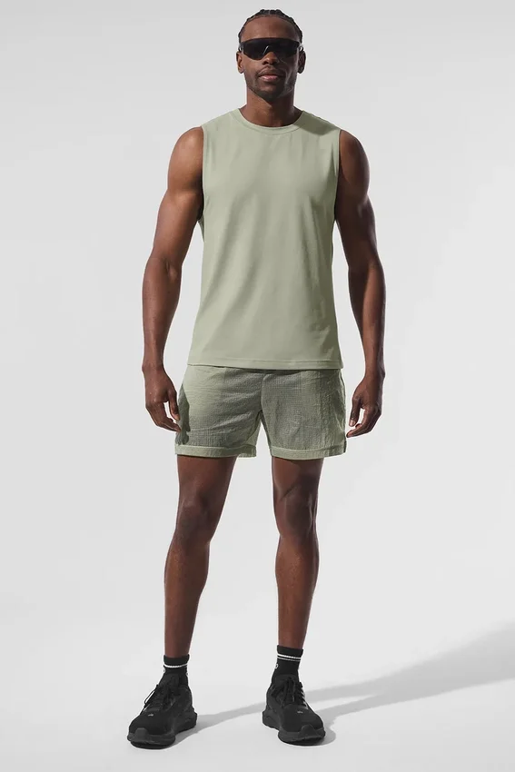 Conquer Muscle Tank – Limestone