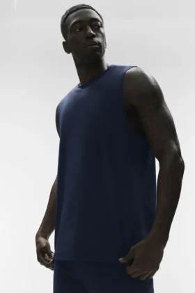 Conquer Muscle Tank – Navy