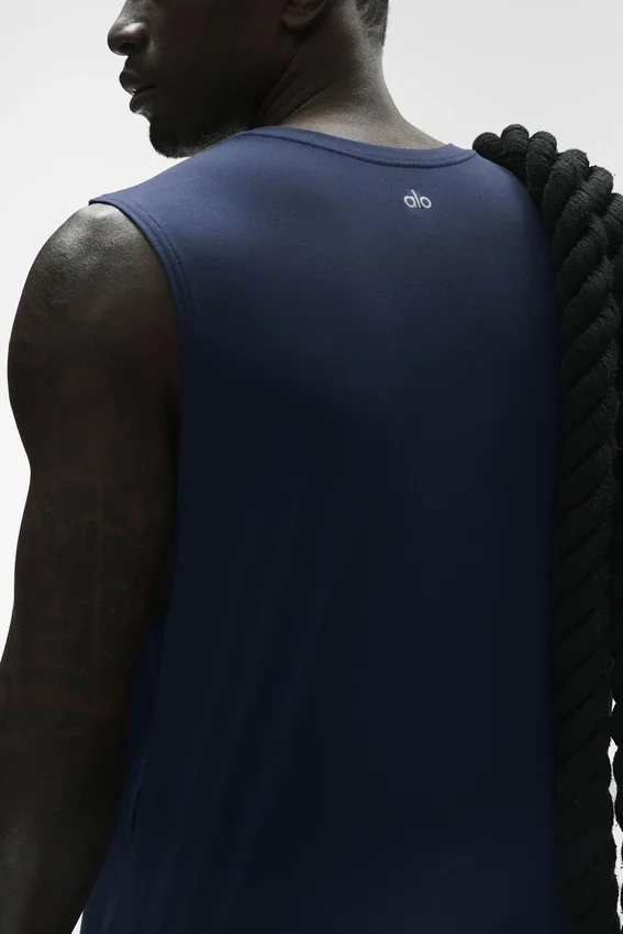 Conquer Muscle Tank – Navy